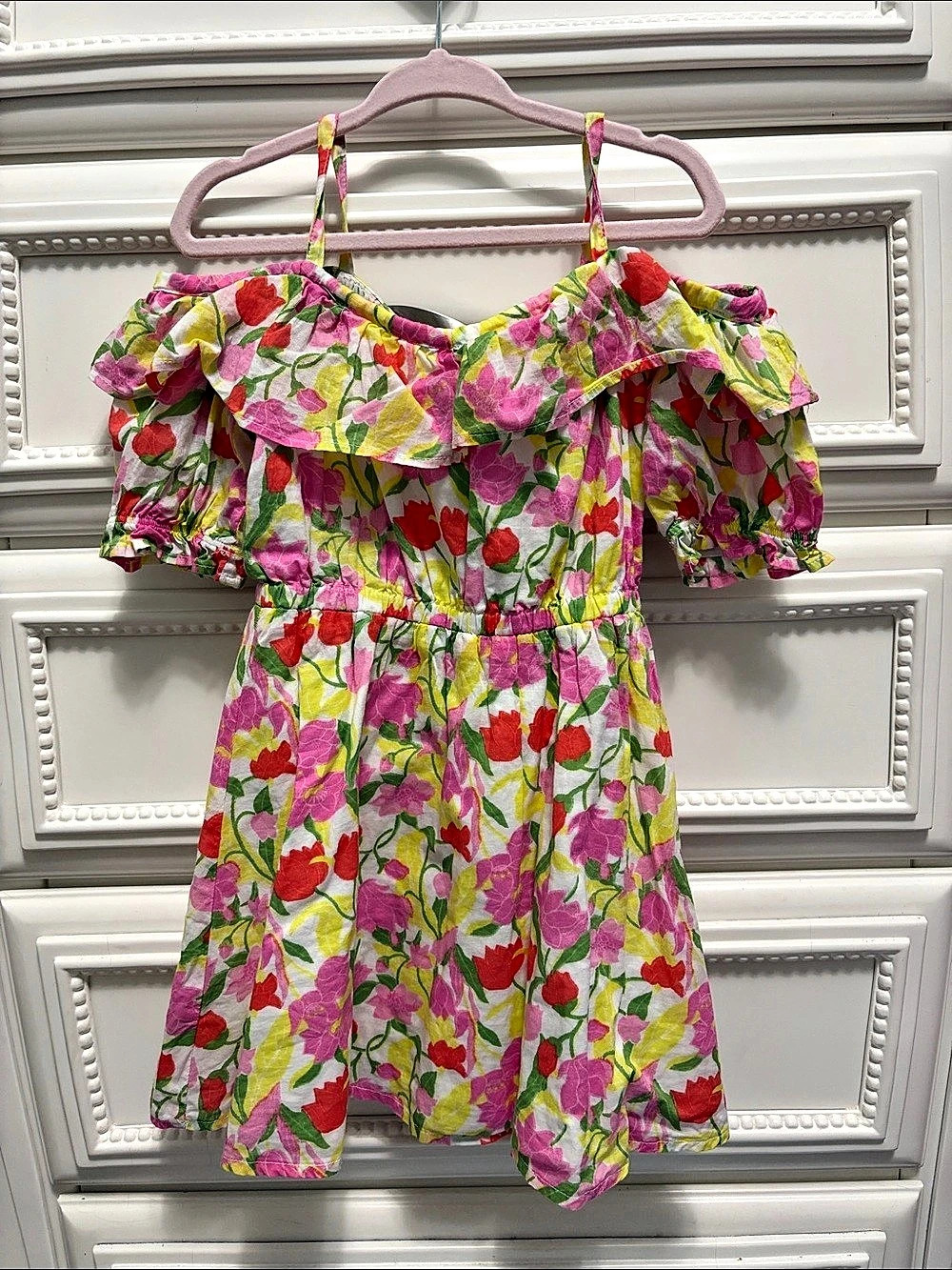 Janie and Jack Cold Shoulder Floral Dress